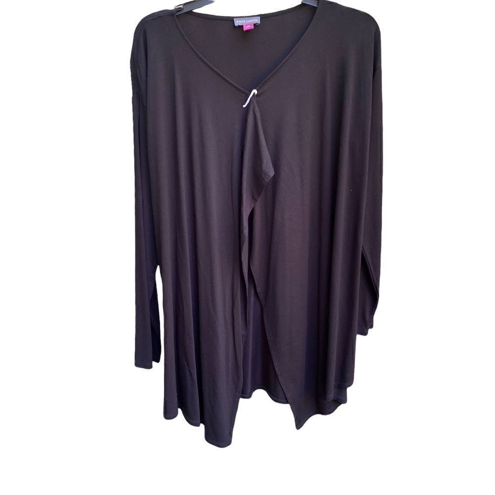 Vince Camuto Black Open Cardigan Swing Sweater Sz M